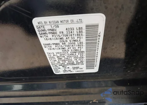 2009 Nissan Rogue S from USA, damaged, VIN JN8AS58T99W053126